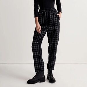Madewell Huston Pull-On Tapered Pants in Plaid Small